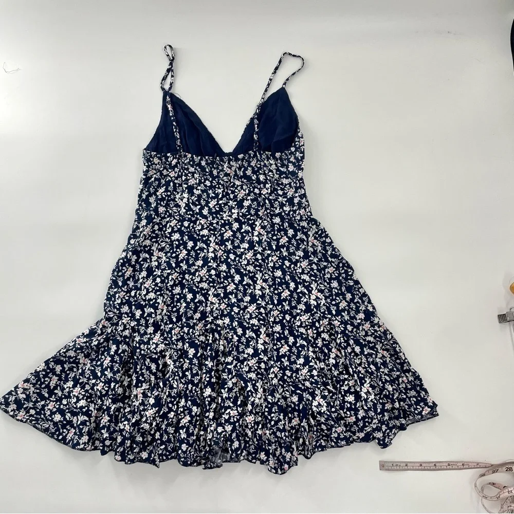 RUMOR Floral Ditzy Daisy Navy Blue spaghetti strap lined mini‎ dress - Picture 5 of 9